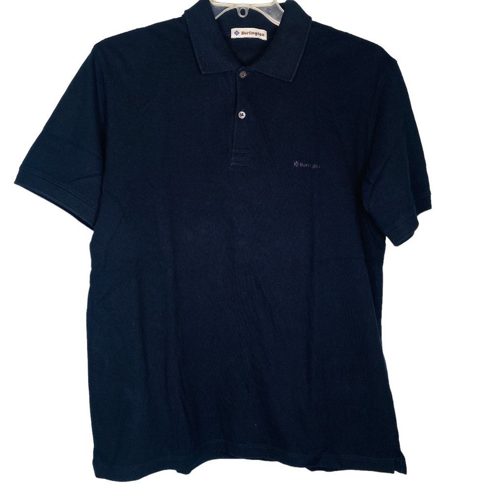 Vintage Burlington Heritage Regular Fit Cotton Short Sleeve Polo Shirt Sz L